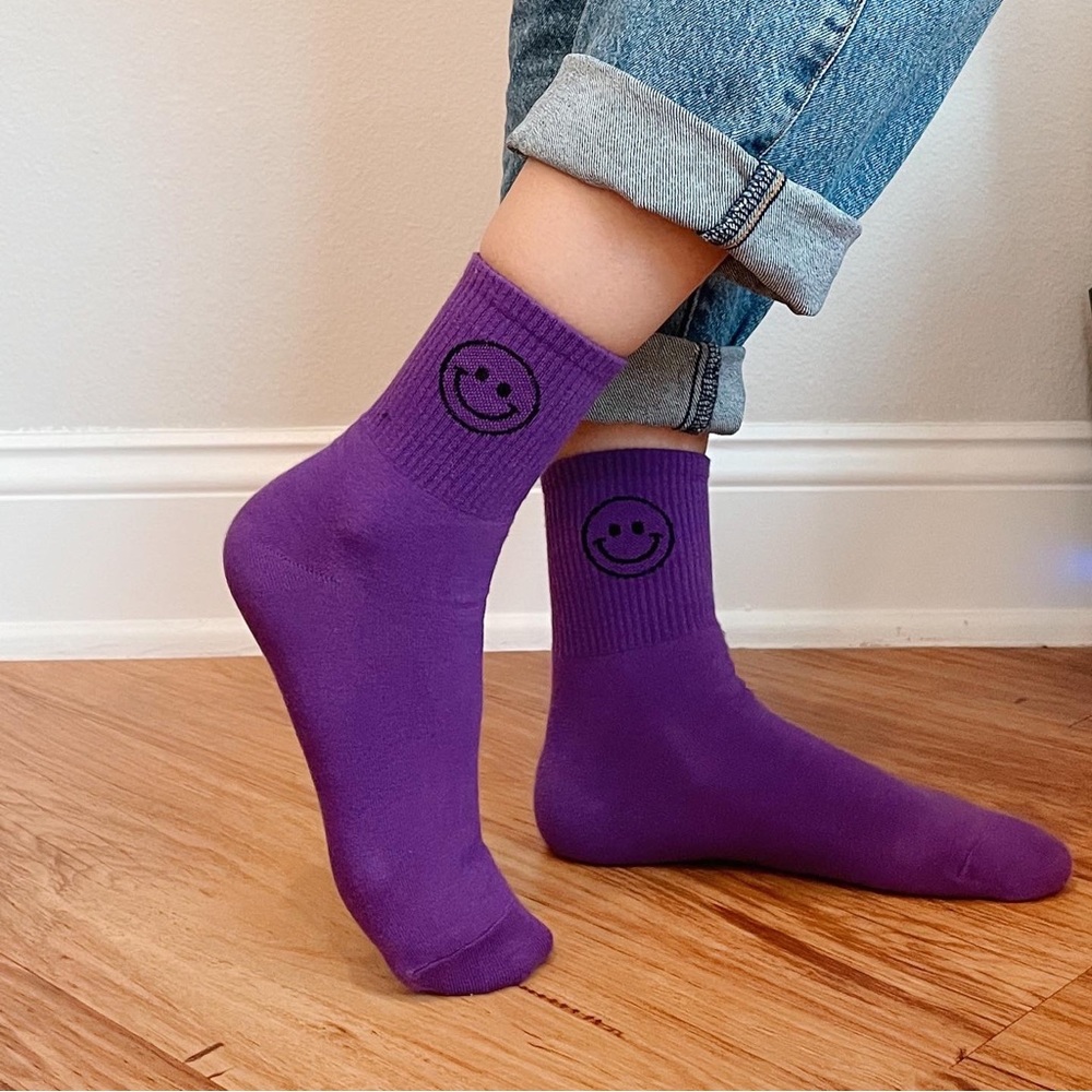 Smiley Neon Socks - Picture 7 of 7